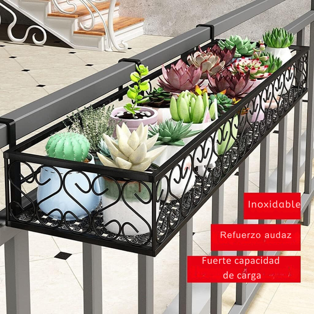 JARDINERA EXTERIOR DE BARANDILLA PARA BALCÓN 50X20X12 CM - 5