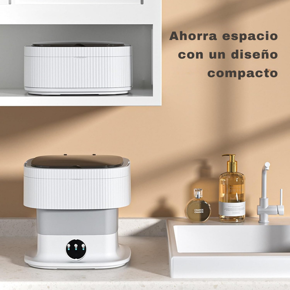 MINI LAVADORA PORTATIL 2KG POR LAVADO AUTOMATICA GRIS - 5