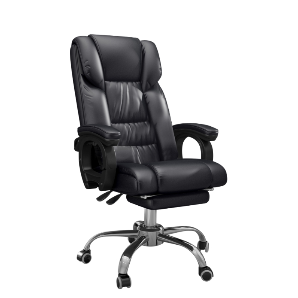 SILLÓN EJECUTIVO DE CUERO PU RECLINABLE REPOSAPIÉS RECLINABLE - 1