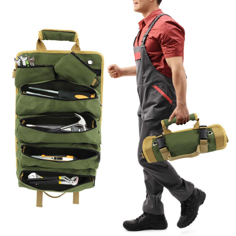 BOLSO ORGANIZADOR HERRAMIENTAS ENRROLLABLE DE 5 ESTUCHES - 6