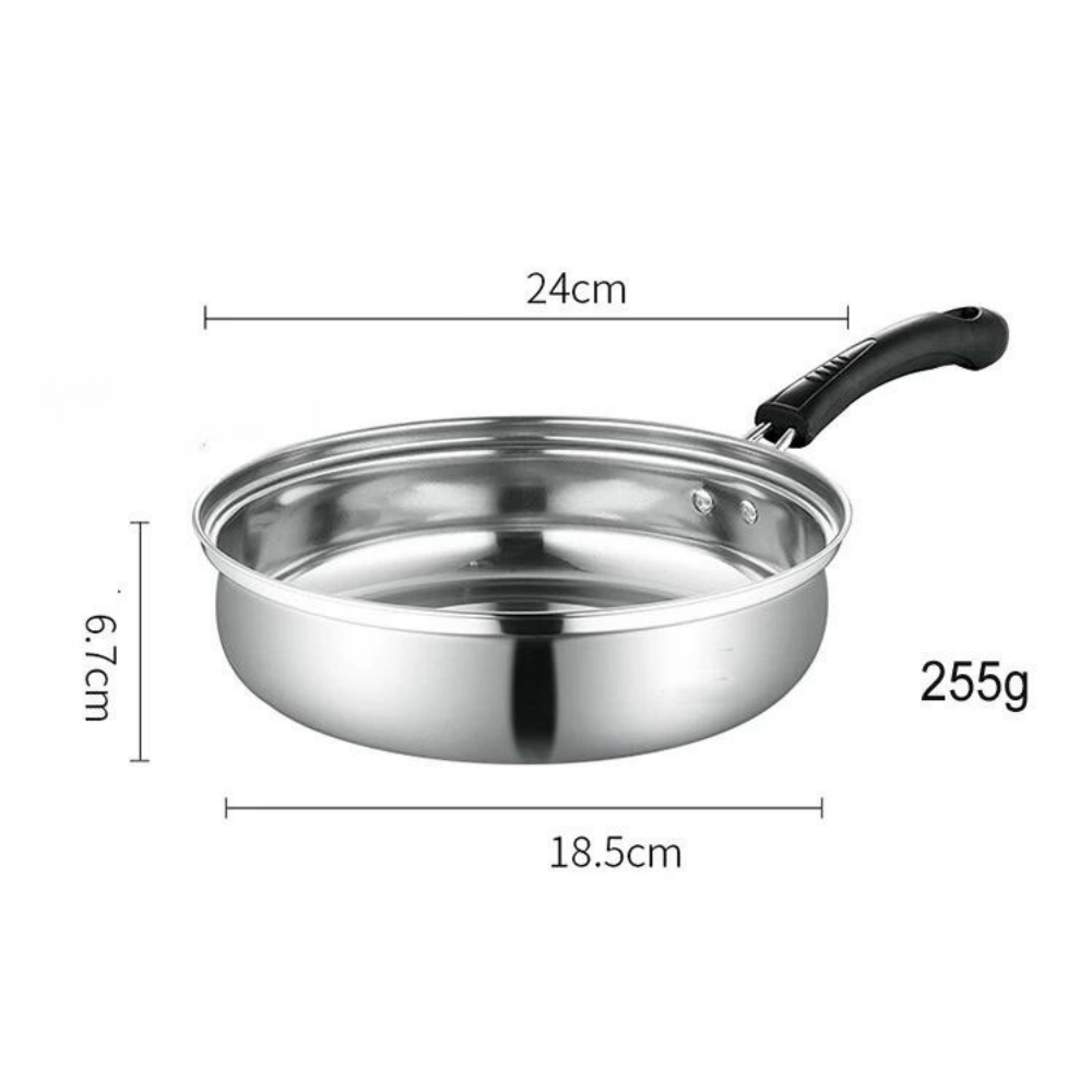 JUEGO DE OLLAS Y SARTÉN BATERÍA 5 PCS COCINA INOXIDABLE - 7
