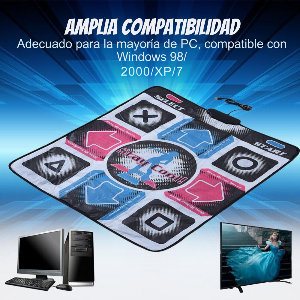 TAPETE DE BAILE PARA JUEGOS PC USB 11 BOTONES 90X80CM - 6
