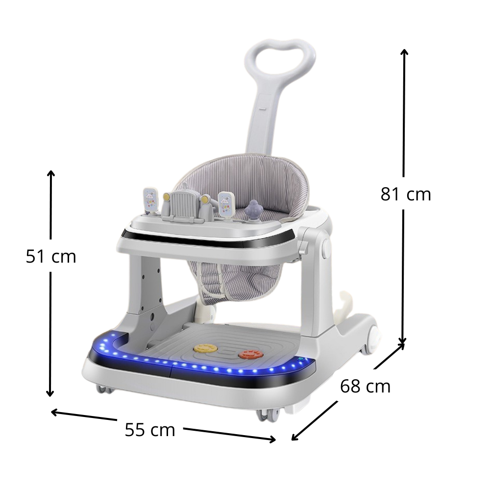 ANDADOR PLEGABLE CON PEDAL MUSICAL LUCES Y MESITA COMEDOR - 2