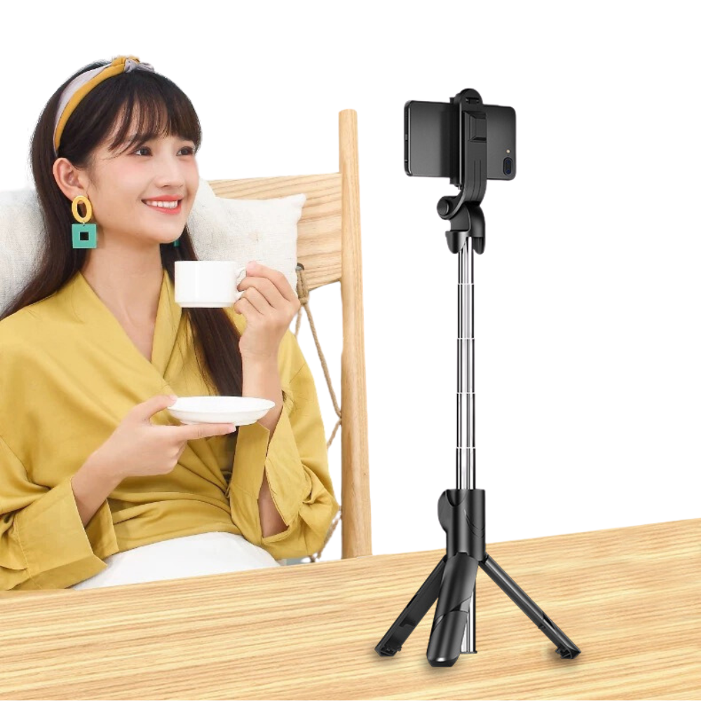 ESTABILIZADOR CRUSEC M1 TRÍPODE SELFIE STICK MANDO BLUETOOTH - 1