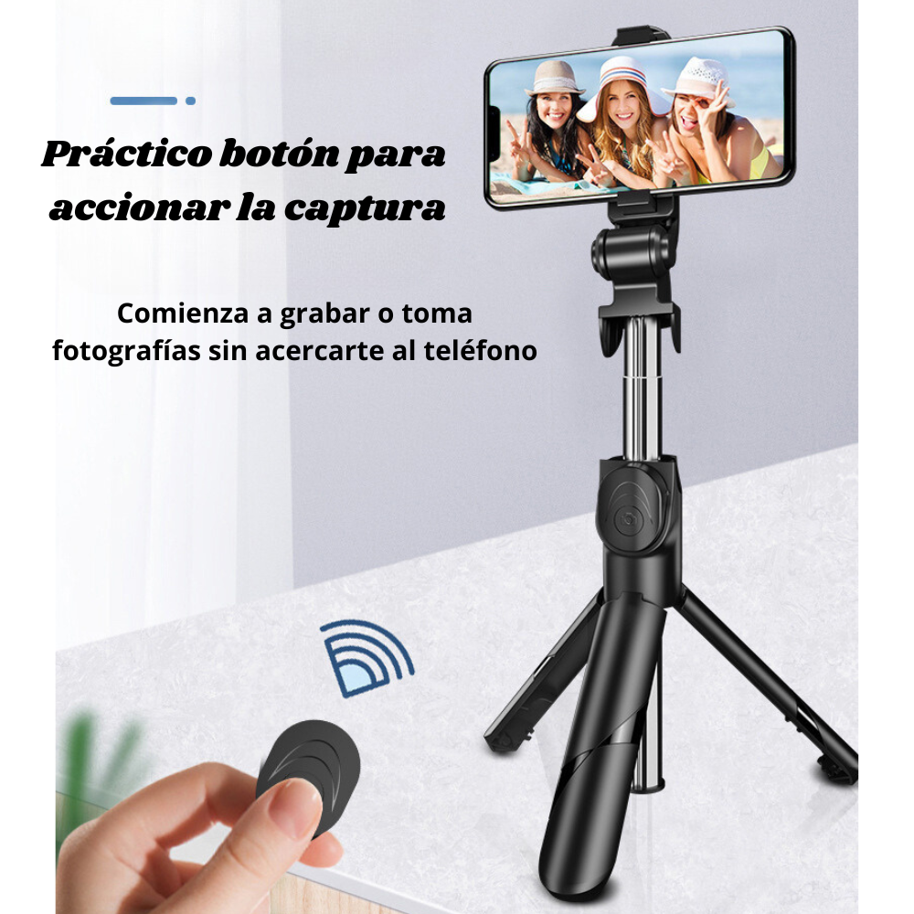 ESTABILIZADOR CRUSEC M1 TRÍPODE SELFIE STICK MANDO BLUETOOTH - 3