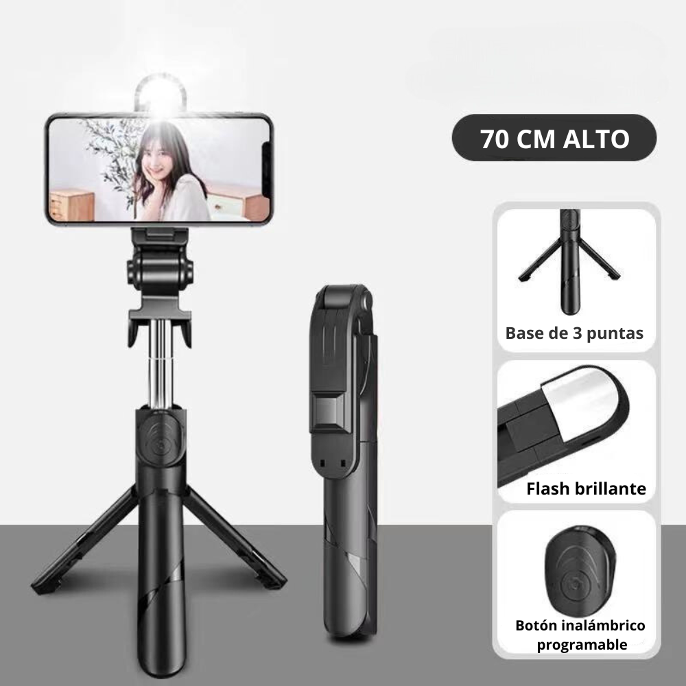 ESTABILIZADOR CRUSEC M1 TRÍPODE SELFIE STICK MANDO BLUETOOTH - 5