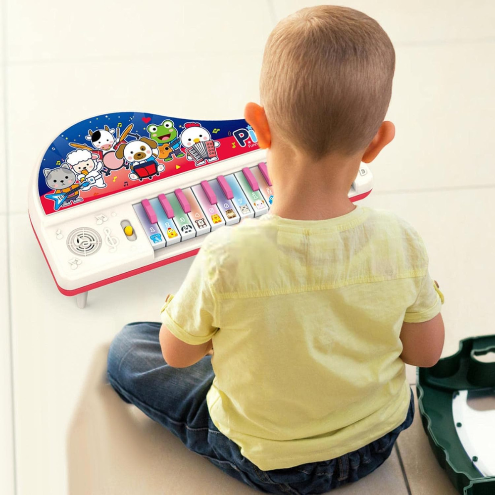 PIANO CRUSEC INFANTIL MUSICAL ANIMALES LUCES Y MELODÍAS INTERACTIVO M1 - 3