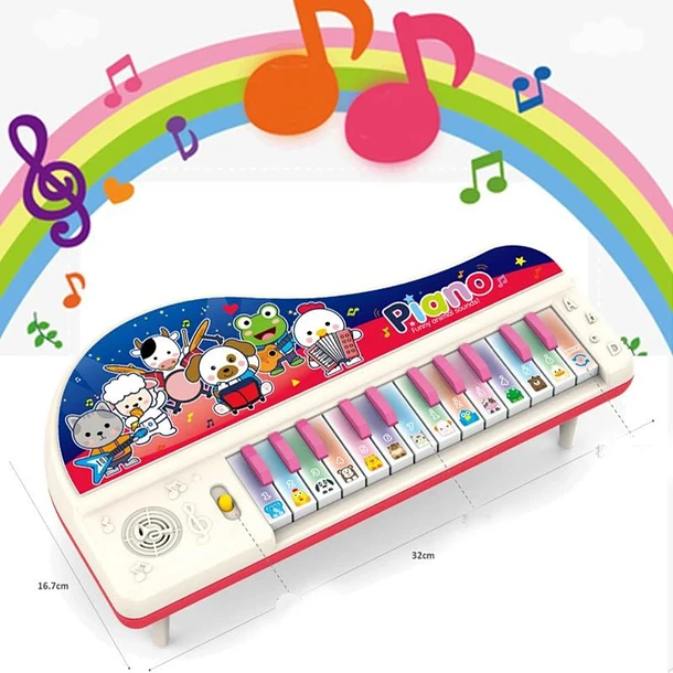 PIANO CRUSEC INFANTIL MUSICAL ANIMALES LUCES Y MELODÍAS INTERACTIVO M1 - 3