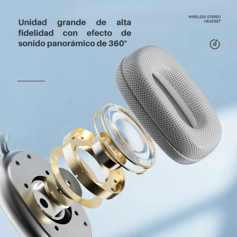 AUDÍFONOS DIADEMA GAMER P9 BLUETOOTH CANCELACIÓN DE RUIDO - 5