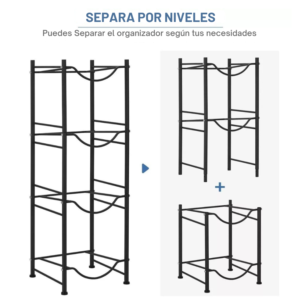 ESTANTE ORGANIZADOR CRUSEC M1 4 BOTELLONES AGUA 20L METAL - 5