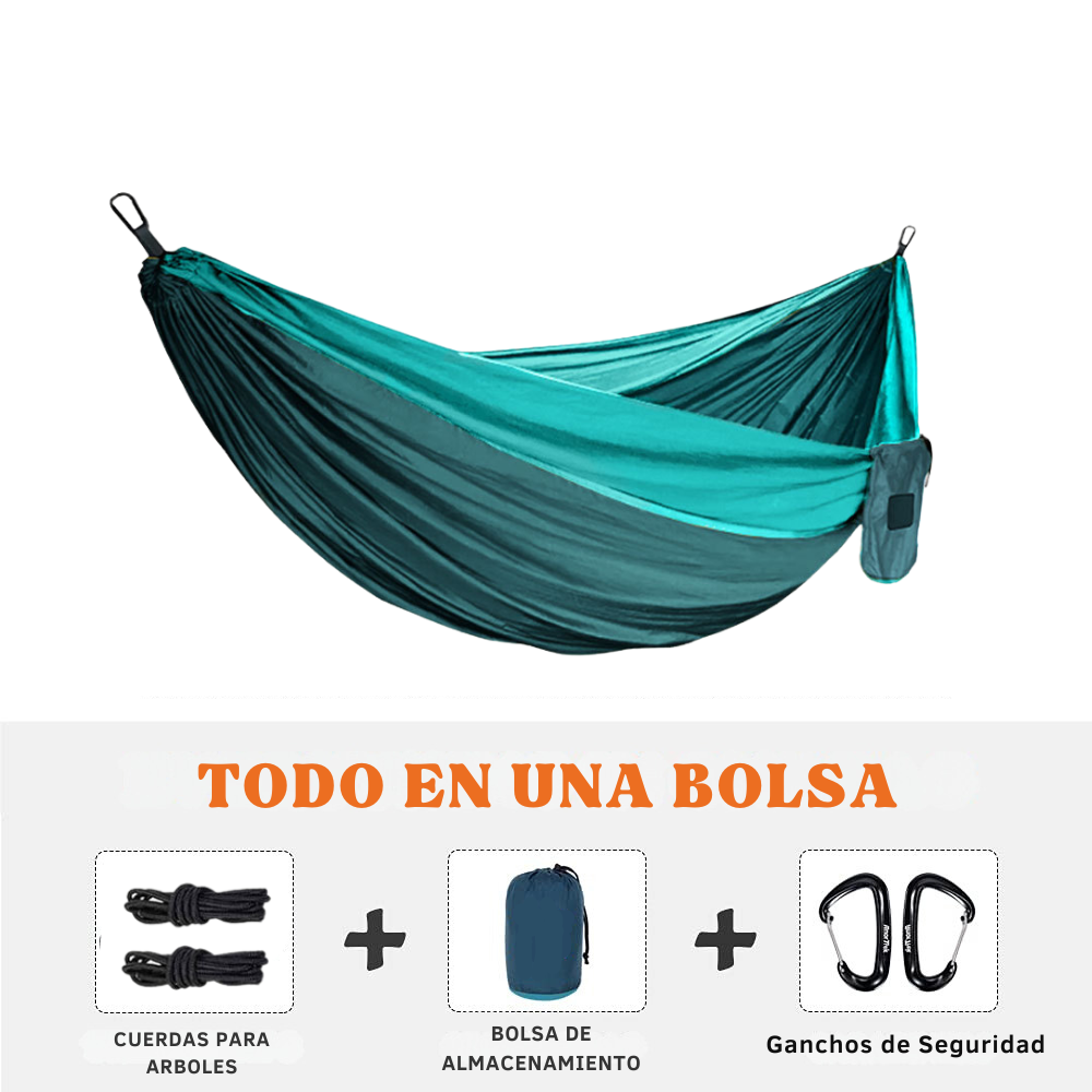 HAMACA PARA ACAMPAR CRUSEC 270 140 CM VIAJES RESISTENTE X - 5