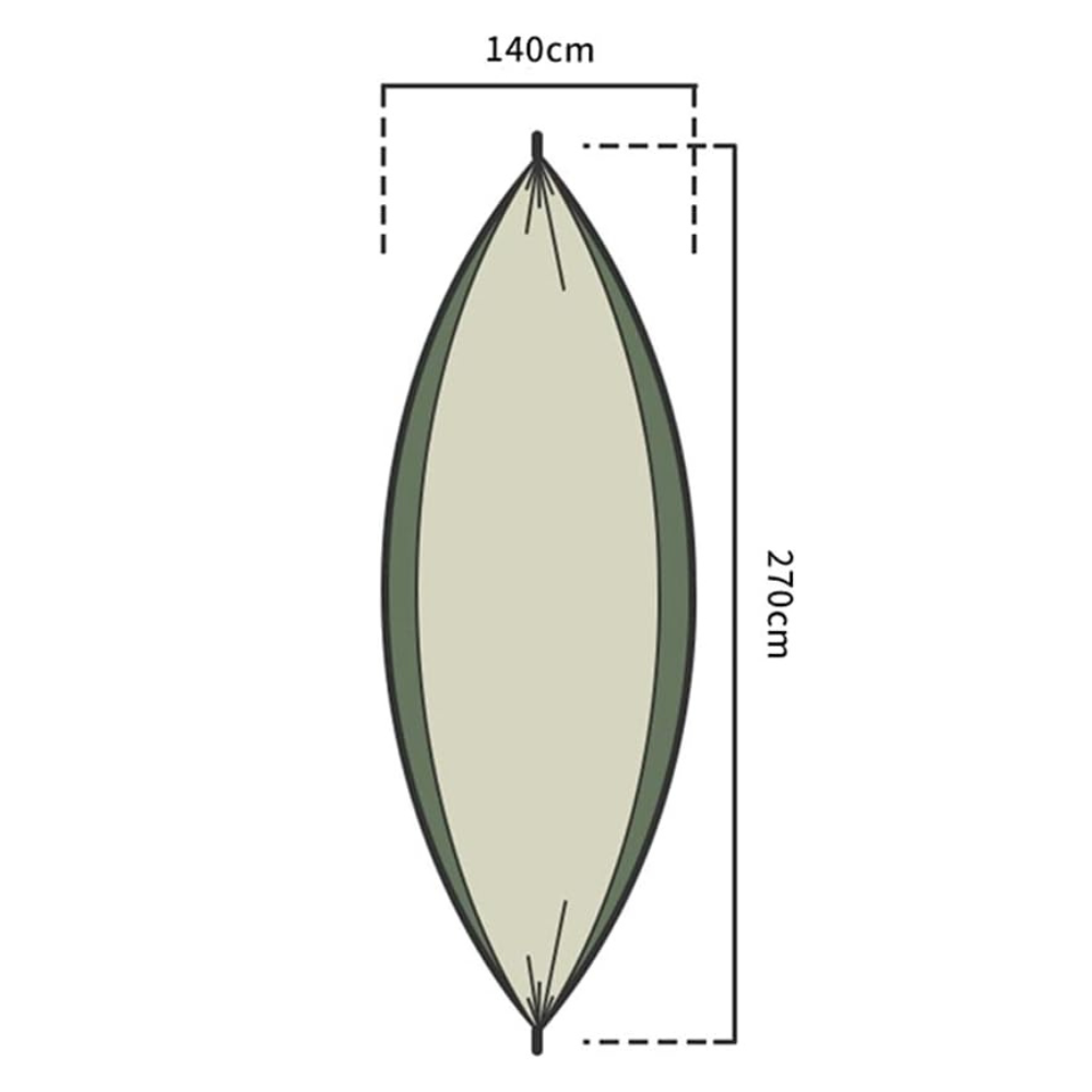 HAMACA PARA ACAMPAR CRUSEC 270 140 CM VIAJES RESISTENTE X - 7