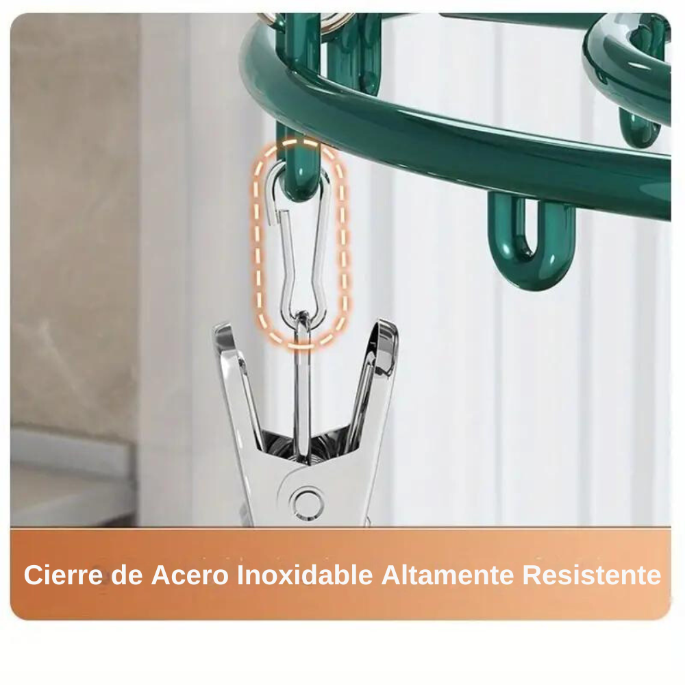 MINI TENDEDERO PARA COLGAR CALCETINES ROPA INTERIOR 24 CLIPS - 3