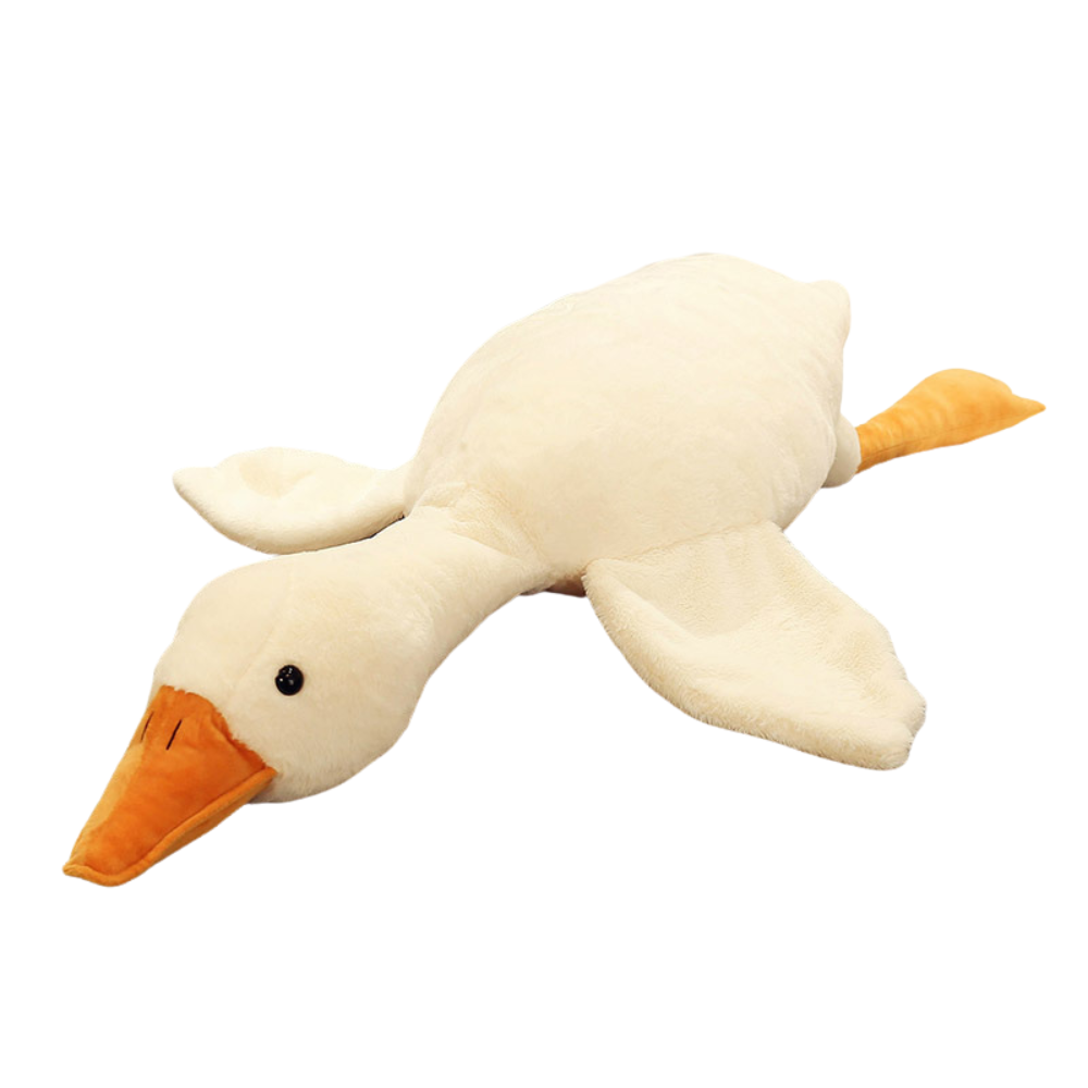 PELUCHE GANSO DE FELPA KAWAII ALMOHADA GIGANTE SUAVE 160CM - 1