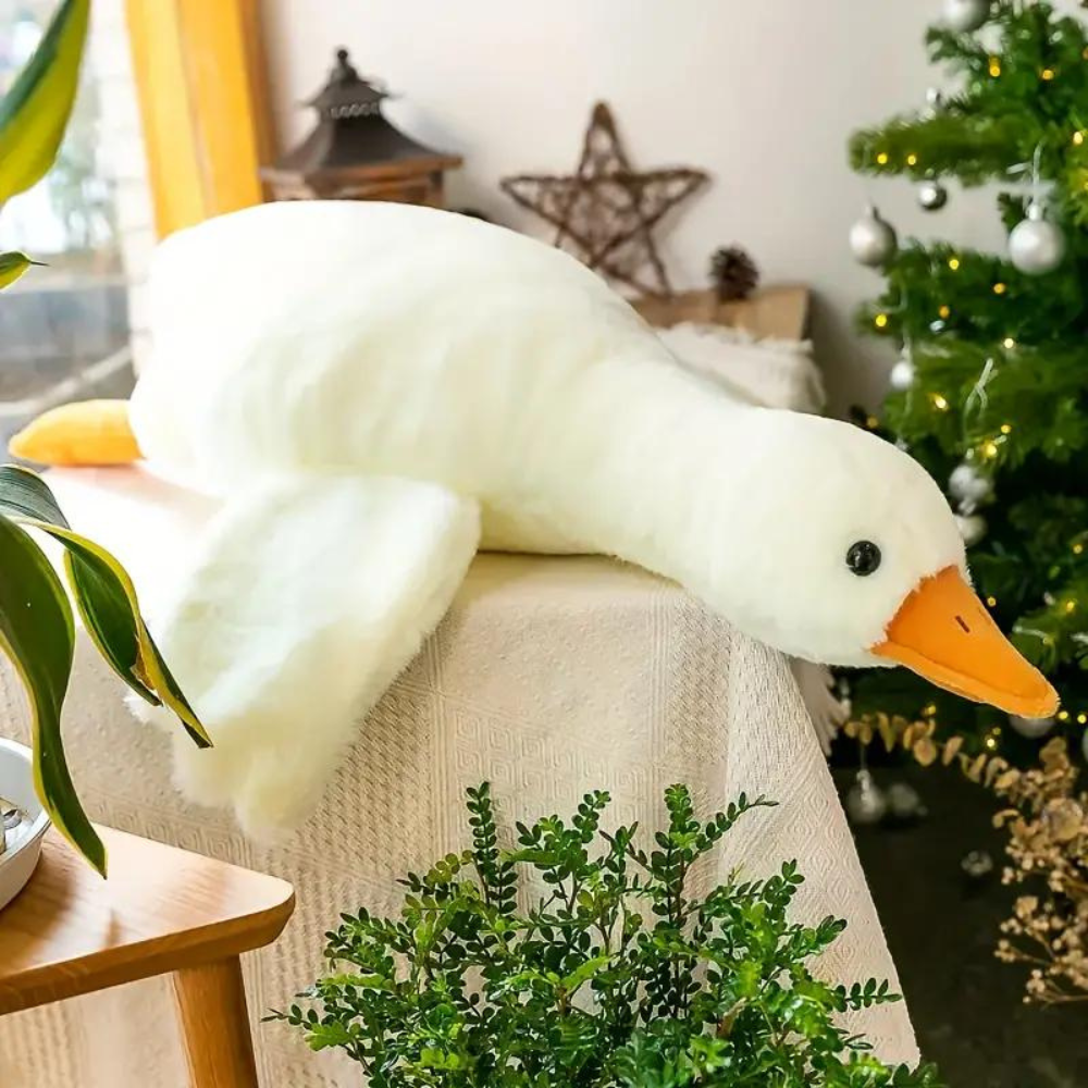 PELUCHE GANSO DE FELPA KAWAII ALMOHADA GIGANTE SUAVE 160CM - 3
