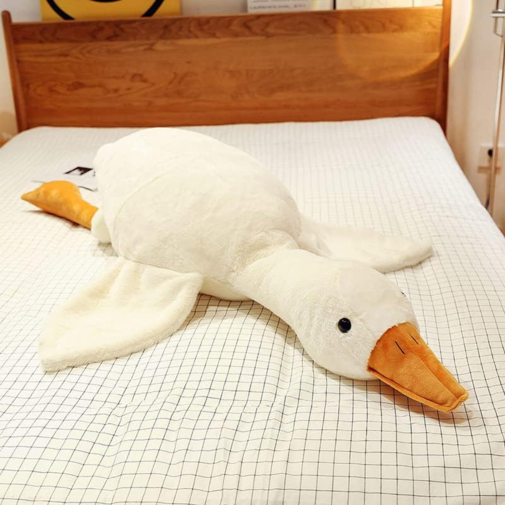 PELUCHE GANSO DE FELPA KAWAII ALMOHADA GIGANTE SUAVE 160CM - 5