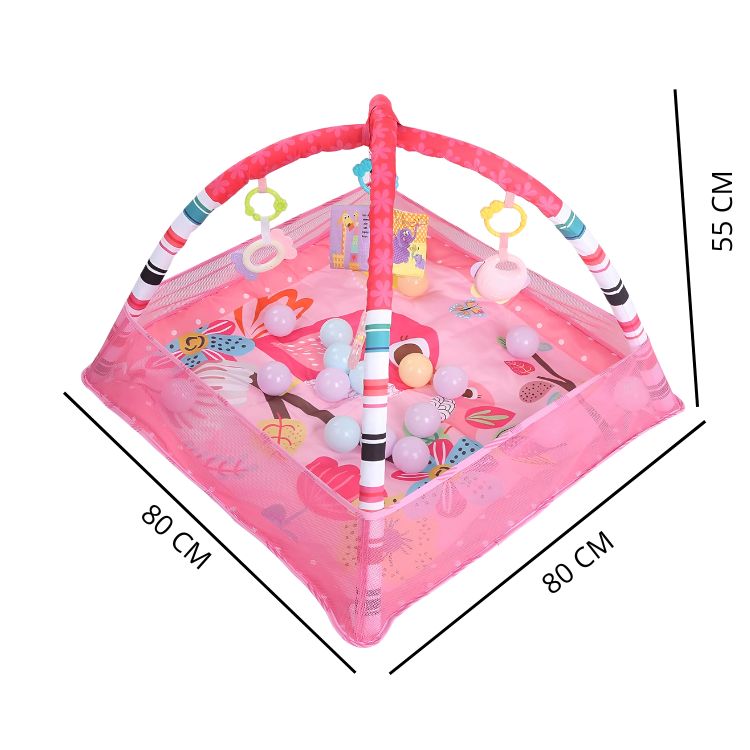 GIMNASIO INTERACTIVO TAPETE PISCINA PELOTAS PARA BEBE - 2