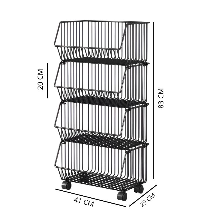 ESTANTE ORGANIZADOR CRUSEC M1 ARMABLE COCINA MULTIUSO 4 NIVELES METAL - 2