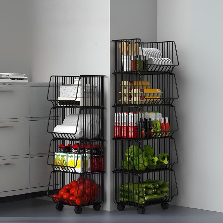 ESTANTE ORGANIZADOR CRUSEC M1 ARMABLE COCINA MULTIUSO 4 NIVELES METAL - 4