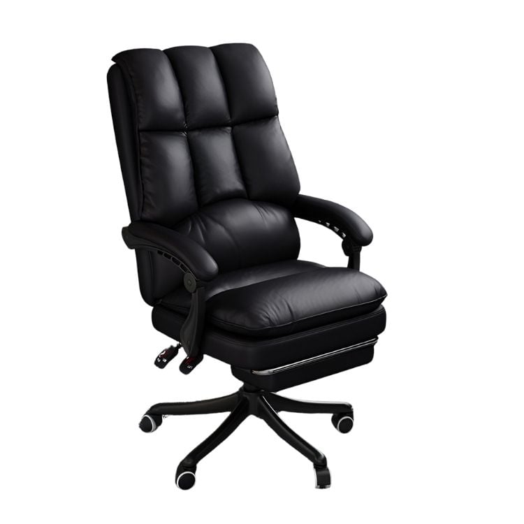 SILLA ESCRITORIO CRUSEC M1 ACERO INOXIDABLE YT-211 GIRATORIA ACOLCHADA OFICINA EJECUTIVA - 1