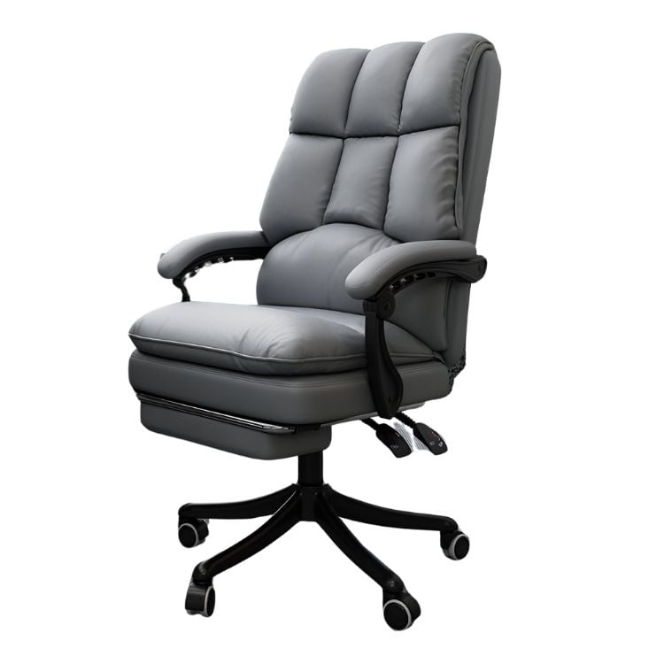SILLA ESCRITORIO CRUSEC M1 ACERO INOXIDABLE YT-211 GIRATORIA ACOLCHADA OFICINA EJECUTIVA - 1