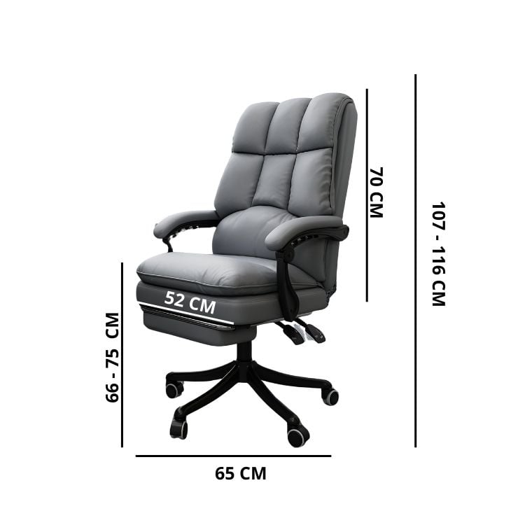 SILLA ESCRITORIO CRUSEC M1 ACERO INOXIDABLE YT-211 GIRATORIA ACOLCHADA OFICINA EJECUTIVA - 2