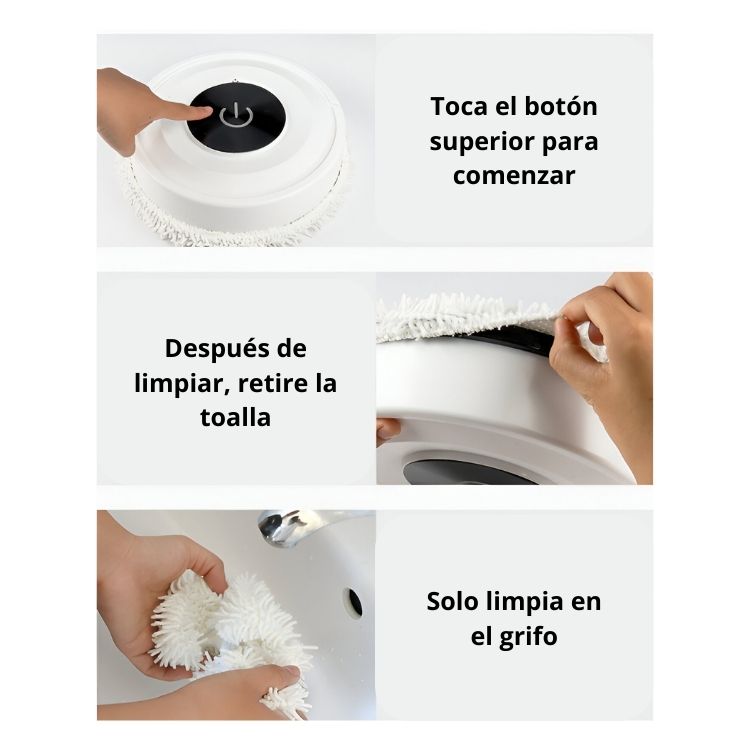 ROBOT LIMPIADOR MOPA AUTOMATICO TRAPEADORA SMART ELEGANTE - 3