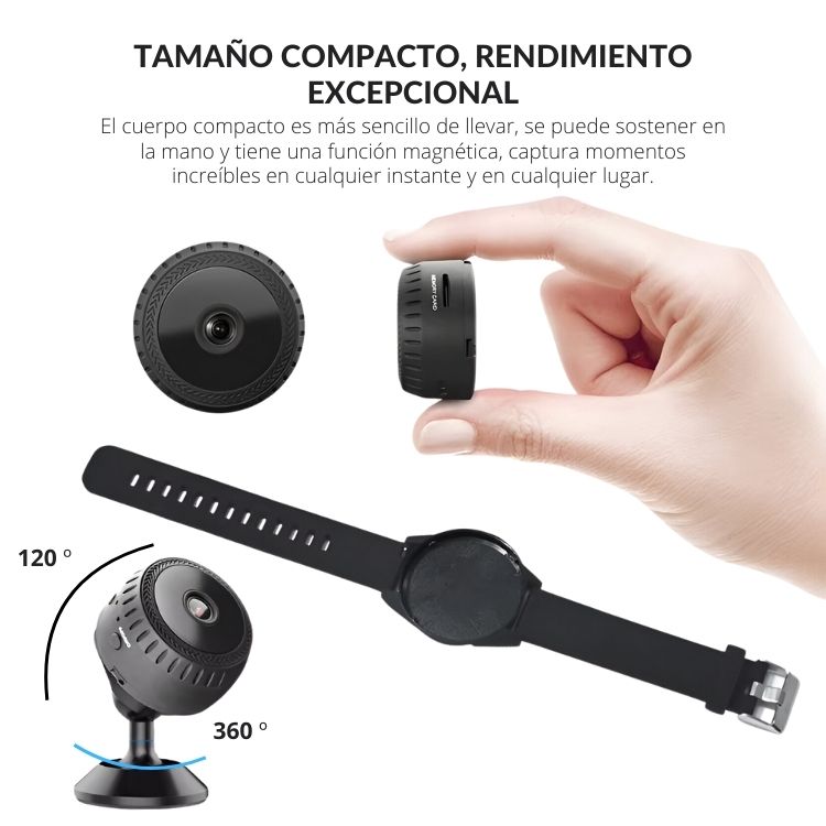 CÁMARA CRUSEC M1 INALAMBRICA WI-FI 4K 1080P MINI MULTIFUNCION DEPORTIVA - 3
