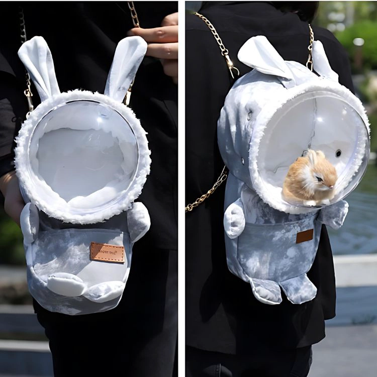 BOLSO TRANSPORTADOR HAMSTERS CHINCHILLA ROEDORES RATONES VIAJE CRUSEC - 4