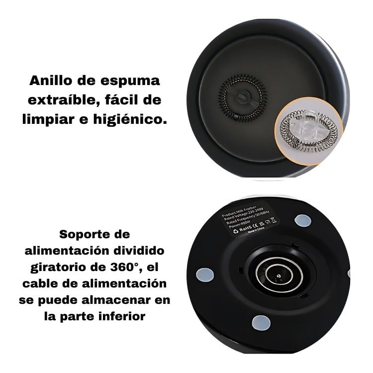 BATIDOR ELECTRICO ESPUMADOR DE LECHE FRIO CALIENTE - 4