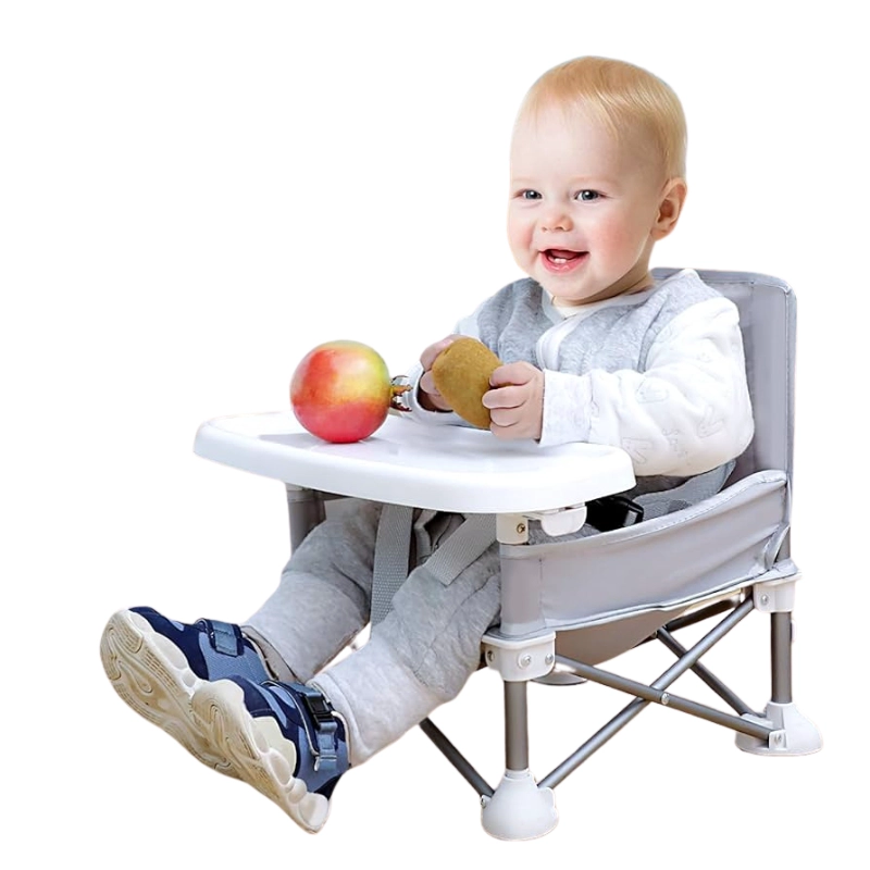 SILLA PORTATIL CRUSEC M1 GRIS BEBÉ PLEGABLE MULTIFUNCIONAL - 1