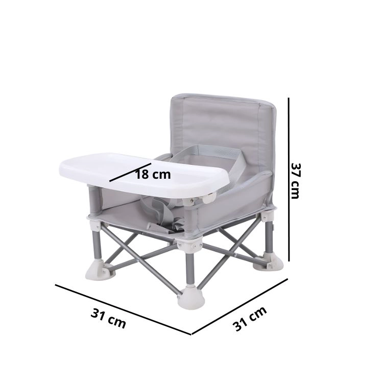 SILLA PORTATIL CRUSEC M1 GRIS BEBÉ PLEGABLE MULTIFUNCIONAL - 2
