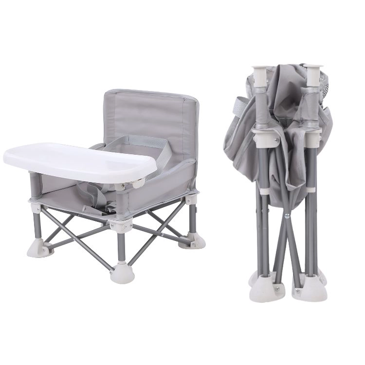 SILLA PORTATIL CRUSEC M1 GRIS BEBÉ PLEGABLE MULTIFUNCIONAL - 4