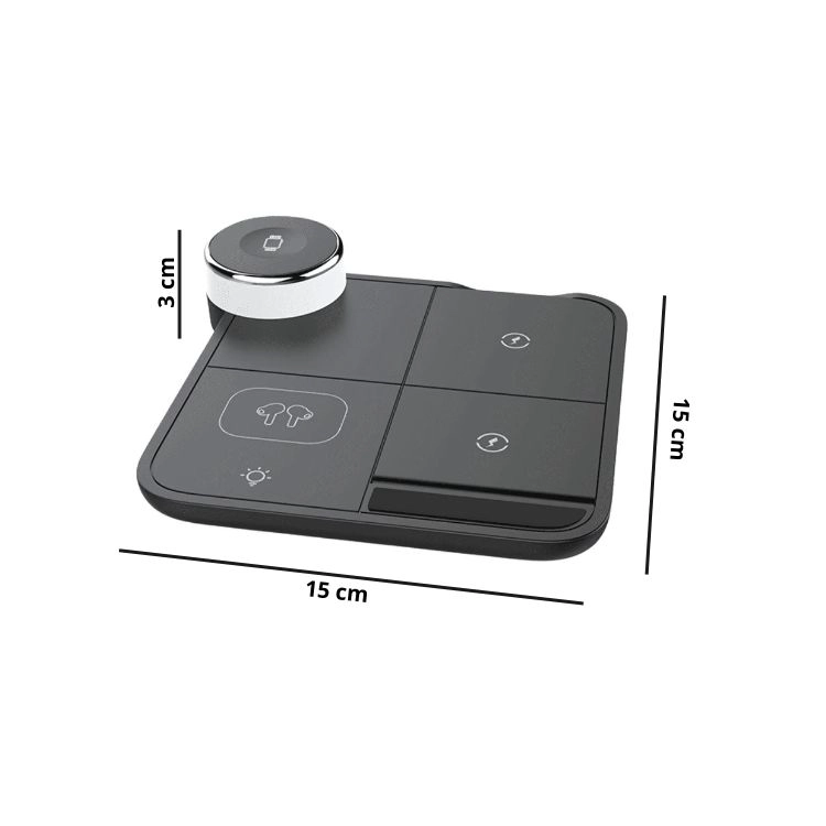 CARGADOR INALAMBRICO UNIVERSAL PARA TELÉFONO RELOJ AIRPODS - 2