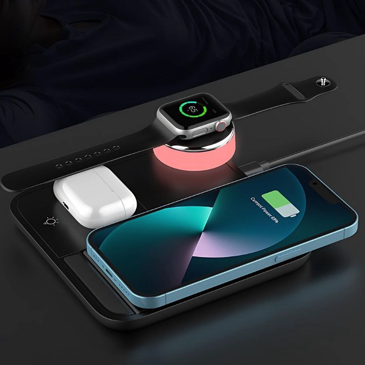 CARGADOR INALAMBRICO UNIVERSAL PARA TELÉFONO RELOJ AIRPODS - 5
