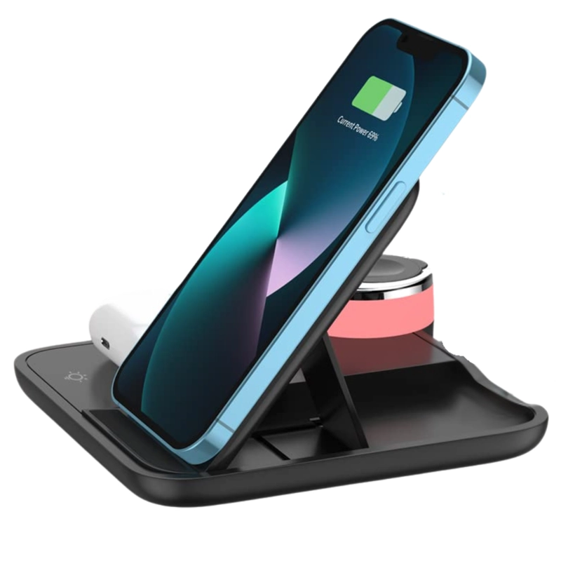 CARGADOR INALAMBRICO UNIVERSAL PARA TELÉFONO RELOJ AIRPODS - 6
