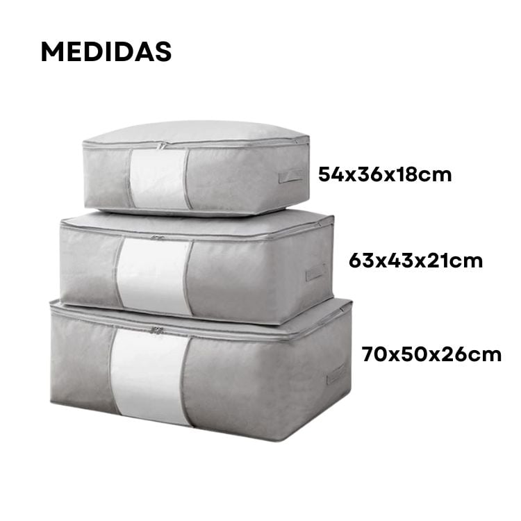 SET 3 BOLSAS DE MANO EQUIPAJE ROPA RESISTENTE - 2