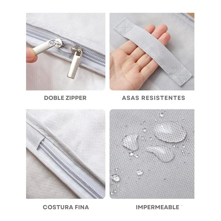 SET 3 BOLSAS DE MANO EQUIPAJE ROPA RESISTENTE - 4