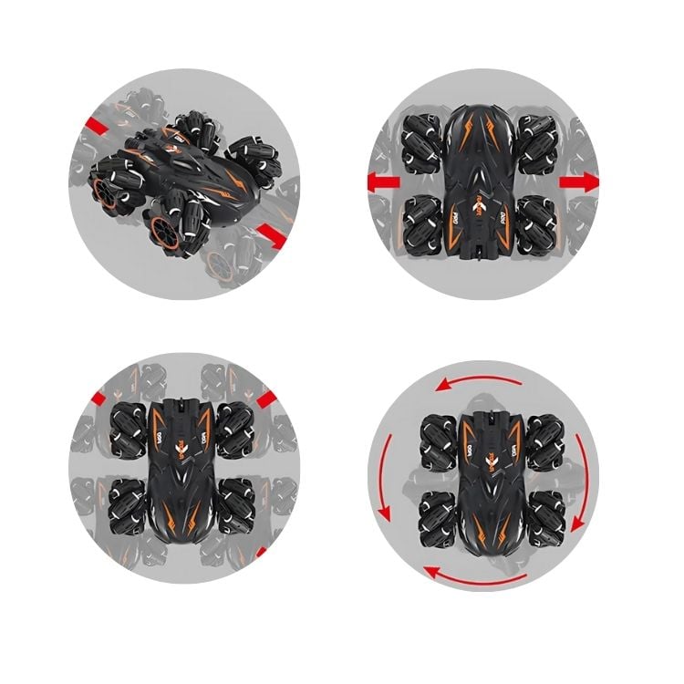 AUTO A CONTROL REMOTO CRUSEC NEGRO ACROBATICO TODOTERRENO - 4