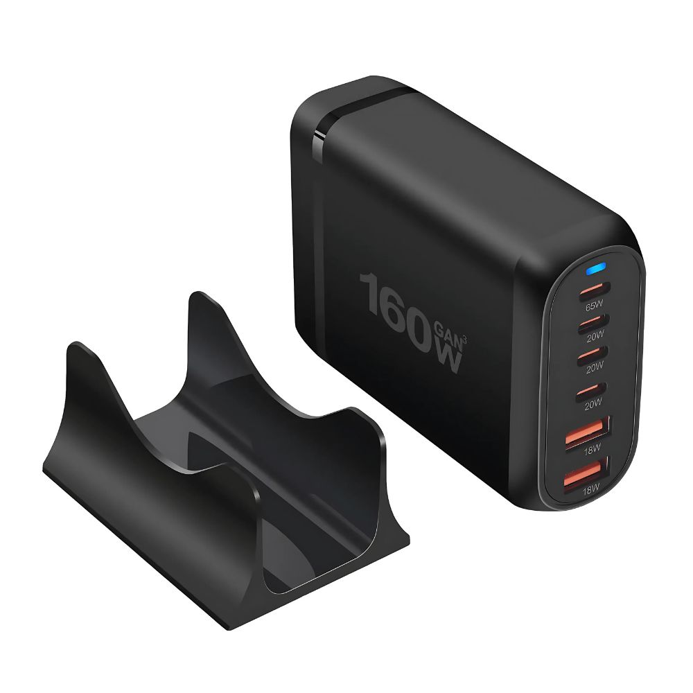 CARGADOR ADAPTADOR PUERTOS MULTIPLES CARGA RAPIDA 160W - 3