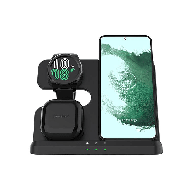 CARGADOR MAGNÉTICO INALÁMBRICO 3 EN 1 PLEGABLE MULTIFUNCIONAL - 1