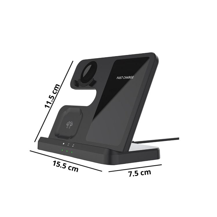 CARGADOR MAGNÉTICO INALÁMBRICO 3 EN 1 PLEGABLE MULTIFUNCIONAL - 2