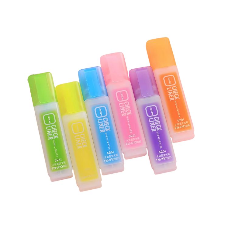 SET 6 RESALTADORES CRUSEC FLUORESCENTES VARIADOS PAPELERIA CREATIVA - 1