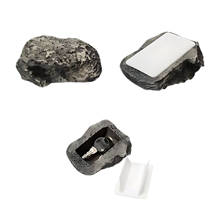 CAJA CRUSEC M1 ESCONDITE LLAVES SEGURO CAMUFLAJE FORMA PIEDRA - 4