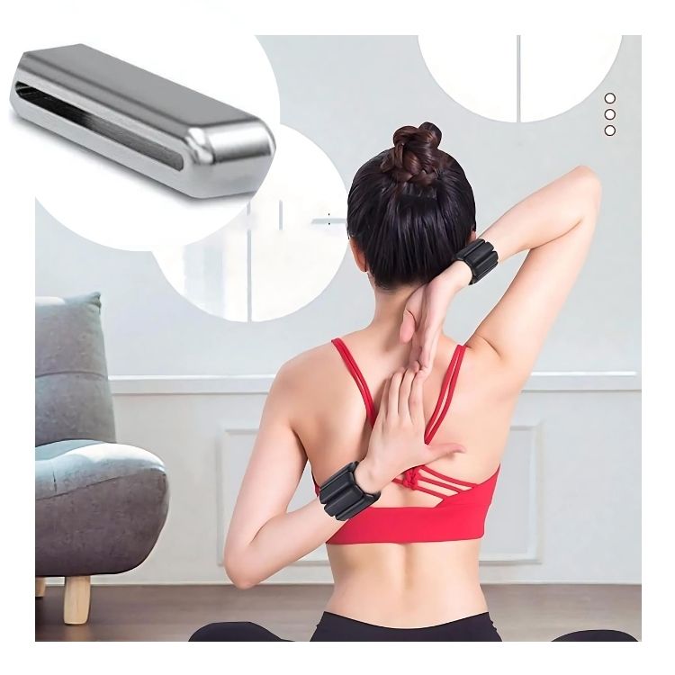 PACK 2 PULSERAS CRUSEC ACERO INOXIDABLE / SILICONA 1 KG DE ENTRENAMIENTO SOPORTE DE PESO 500GR - 4