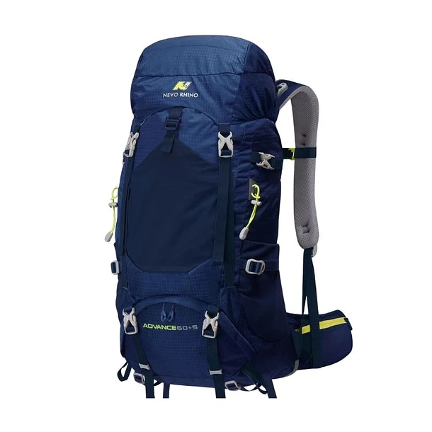MOCHILA DE SENDERISMO CRUSEC M1 AZUL 65L MONTAÑISMO IMPERMEABLE Y LIVIANA - 1