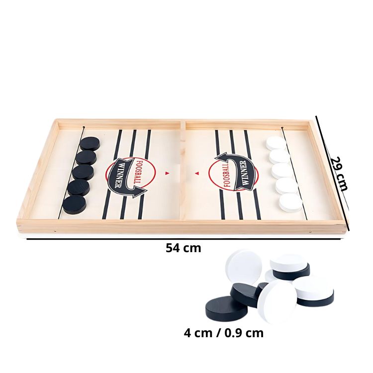 HOCKEY MESA CRUSEC JUEGO TABLERO MADERA DIDÁCTICO - 3