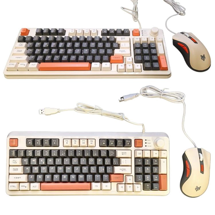 TECLADO GAMER PC CRUSEC K82 + MOUSE CON LUCES LED RGB - 10