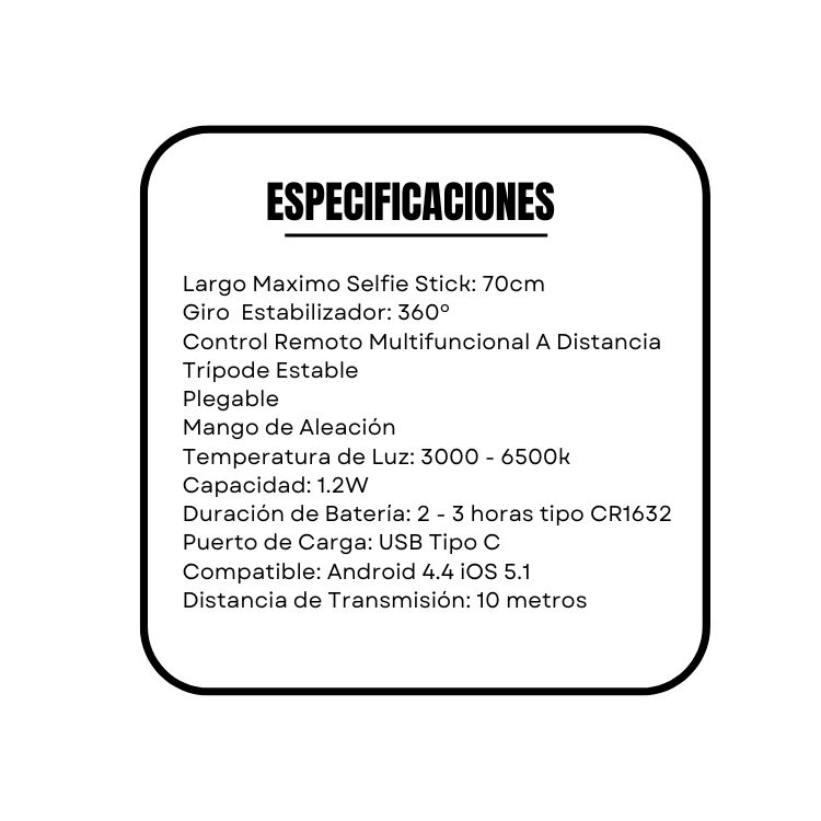 SOPORTE CRUSEC M1 ESTABILIZADOR PARA TELÉFONO CELULAR SELFIE STICK TRIPODE - 6