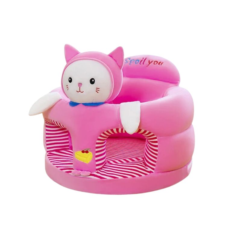ASIENTO CRUSEC BEBÉ ACOLCHADO PELUCHE SEGURIDAD ANTICAIDA ROSA - 1